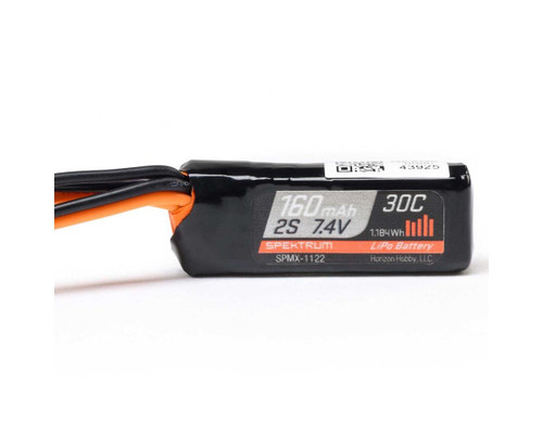 Spektrum 1122 7.4V 160mAh 2S 30C LiPo Battery: PH2.0