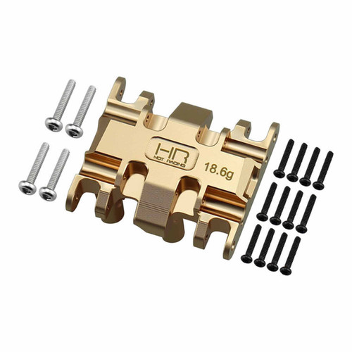  Hot Racing HRASXTY38LH Brass Center Gear Box Mount - SCX30