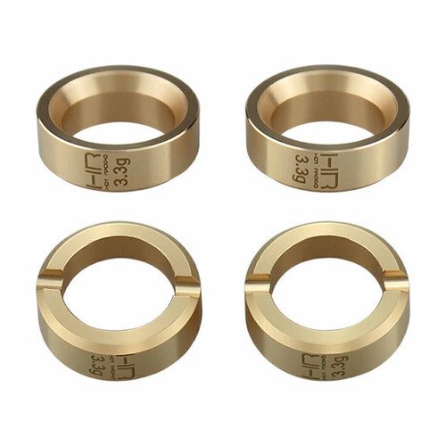  Hot Racing HRASXTY155H 3.3g Brass Wheel Weights - SCX30