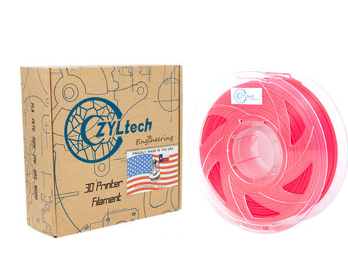  ZYLtech PLA 3D Printer Filament 1.75mm 1 kg/2.2 lbs Color: Fluorescent Red/Hot Pink