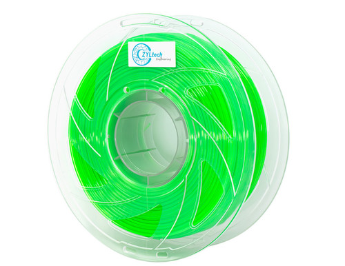  ZYLtech High Speed High Flow PETG 3D Printer Filament 1.75mm 1 kg/2.2 lbs Color: Bright Green
