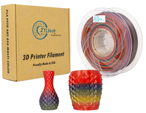 ZYLtech 2026 Rainbow Silk Series PLA 3D Printer Filament 1.75mm 1 kg/2.2 lbs 2024 Rainbow: Psychedelic Silk