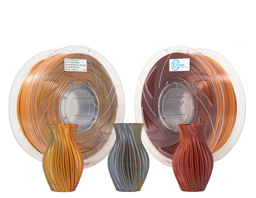  ZYLtech Tri-Color Silk Series 3D Printer Filament 1.75mm 1 kg/2.2 lbs Tri-color: Coinage Metals