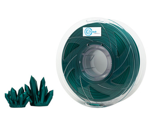  ZYLtech Silk Premium PLA Composite 3D Printer Filament 1.75mm 1 kg/2.2 lbs Color: Emerald