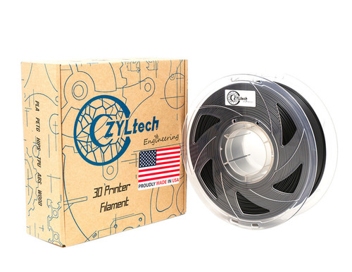  ZYLtech PLA 3D Printer Filament 1.75mm 1 kg/2.2 lbs Color: Glossy Black
