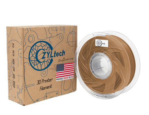 ZYLtech Wood+ PLA Composite Filament (Wood Filled) 1.75 mm 1 kg/2.2 lbs Color: Natural Wood