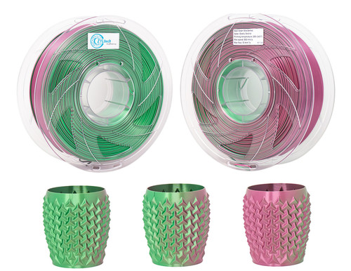  ZYLtech Dual Color Silk Series 3D Printer Filament 1.75mm 1 kg/2.2 lbs Dual color: Exotic Orchid