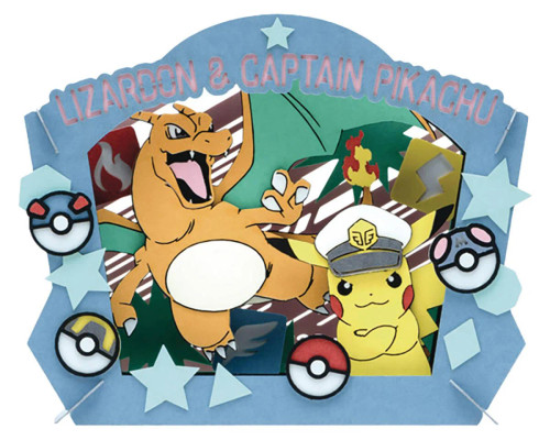  ENSKY PUZZLES Paper Theater® "Pokémon" Captain Pikachu & Charizard 3D Diorama Kit