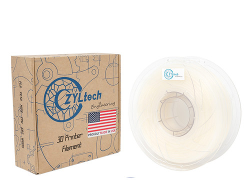  ZYLtech PLA 3D Printer Filament 1.75mm 1 kg/2.2 lbs Color: Clear/Natural