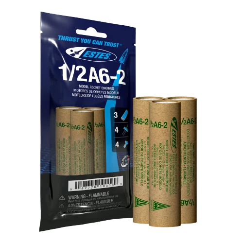 Estes 010016 1/2A6-2 Model Rocket Engines (3pk)