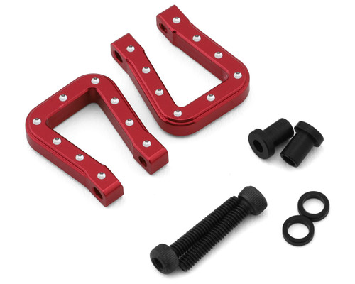  Hot Racing 1/10 Aluminum Monster Flat Tow Shackles (Red) (2)