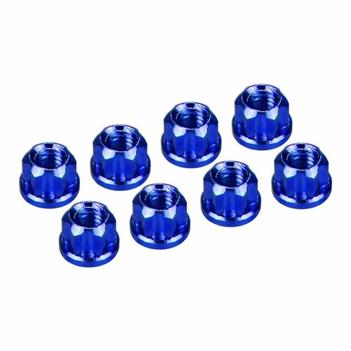 Hot Racing Blue Aluminum M2 Flange Wheel Nuts - SCX30