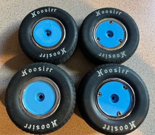 Racin Dots Losi GEN3 22S Sprint Car Wheel Covers, Light Blue