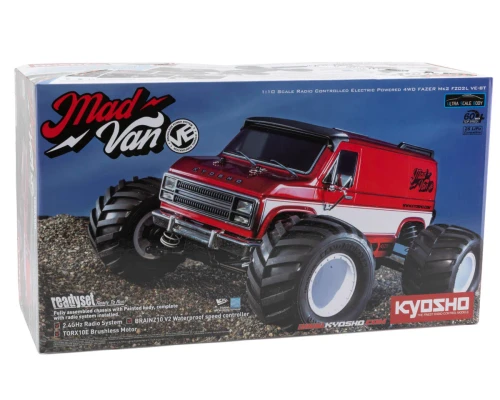 Kyosho Fazer Mk2 Mad Van VE 1/10 4WD Readyset Brushless Monster Truck (Red) w/2.4GHz Radio