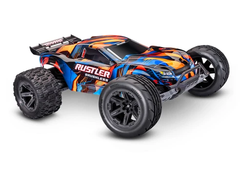 Traxxas 37454-4-ORNG Rustler 2WD Brushless, Orange