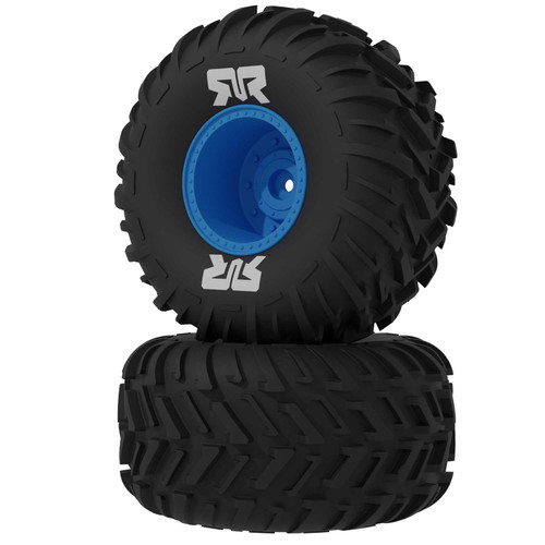 Arrma 3220 dBoots Cut Chevron MT Tire Set Glued - Blue