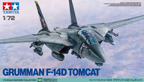 Tamiya 60795 1/72 Grumman® F-14D Tomcat™ War Bird Plastic Model Kit