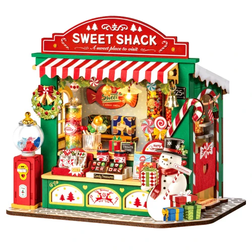 Robotime Christmas Candy Stand DIY Miniature 3D Model Kit