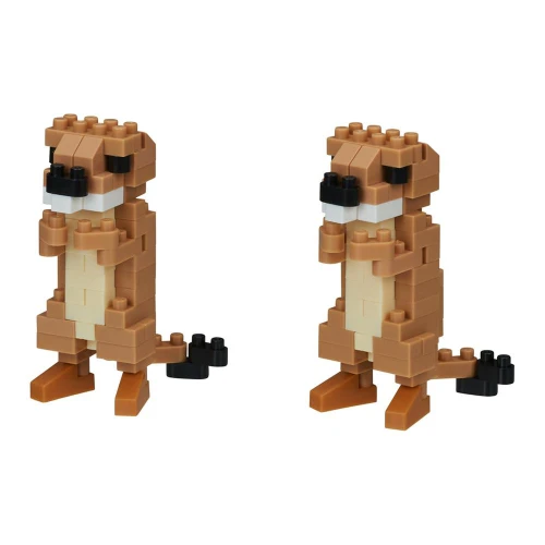 Nanoblock Animal Collection Series Prairie Dogs 3D Puzzle Set