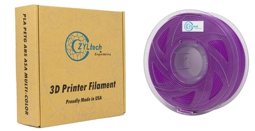 ZYLtech ABS 3D Printer Filament 1.75mm 1 kg/2.2 lbs Color: Purple