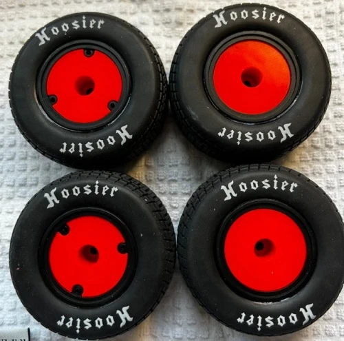 Racin Dots Losi 22S Dirt Late Model Wheel Covers, Orange
