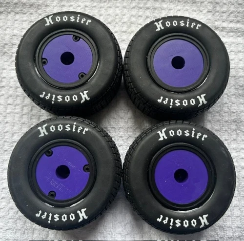 Racin Dots Losi 22S Dirt Late Model Wheel Covers, Purple