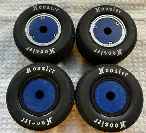 Racin Dots Losi 22S Dirt Late Model Wheel Covers, Blue