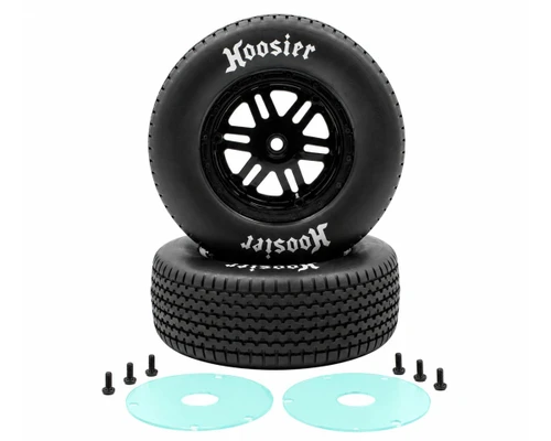 1RC Racing 1/7 Sprint Car Pre-Mounted Front Tires (Black) (2) (Standard)