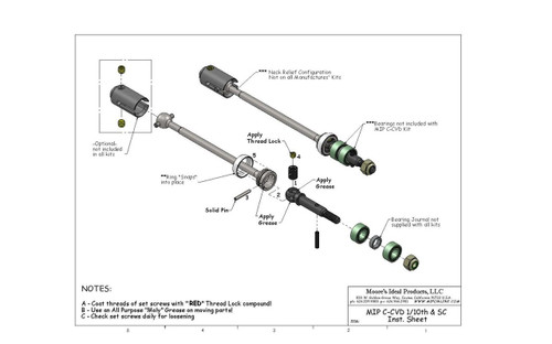 MIP 08123 C-CVD Axle Kit (Traxxas Elec. Rustler, Elec. Stampede) (2)