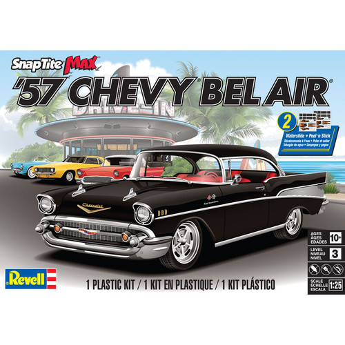 Revell 851529 1/25 '57 Chevy Bel Air Snap Model Kit - Small