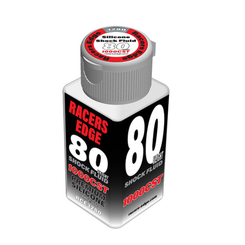 Racers Edge 80 Weight, 1000cSt, 70ml 2.36oz Pure Silicone Shock