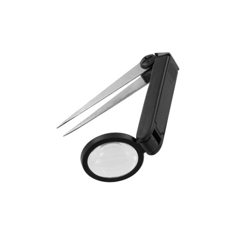 Reverse Action Fiber Grip Tweezers- Straight