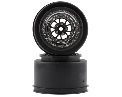 Traxxas 9473R Weld Chrome w/ Black Wheels, Rear, Drag Slash