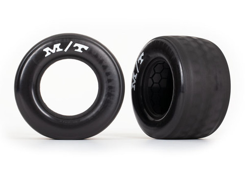 Traxxas Drag Slash Rear Pre-Mounted Sticky Tires (Gloss Black) (2
