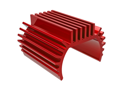 Traxxas 9793-RED - Heat sink, Titan 87T motor (6061-T6 aluminum