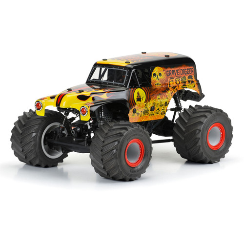 Proline 3593-12 1/10 Grave Digger Fire (Red) Painted Body Set: LMT