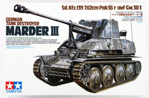Tamiya 1/35 Scale German Tank Destroyer Marder III Model Kit - Small ...