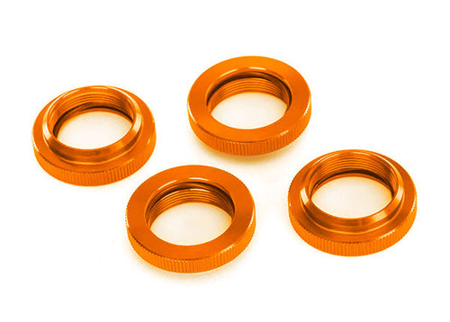 Traxxas 7767-ORNG Spring retainer (adjuster), orange-anodized