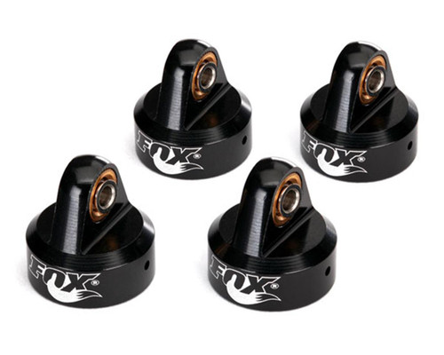 Traxxas 8456 Shock caps, aluminum (black-anodized), Fox shocks (4