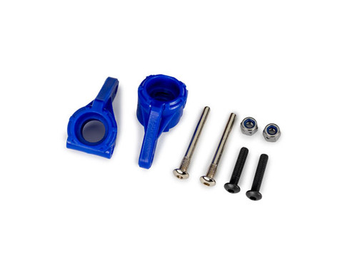 Traxxas 9137-BLUE Steering blocks, extreme heavy duty, blue