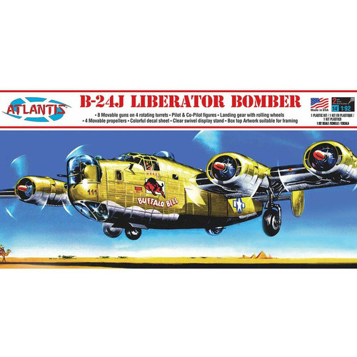 Atlantis 218 1/92 B-24J Bomber Buffalo Bill Plastic Model Airplane