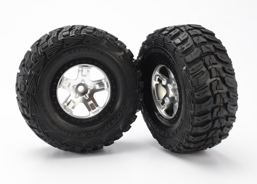 Traxxas 5881 Kumho Venture MT Tire w/SCT Front Wheel (2) (Satin