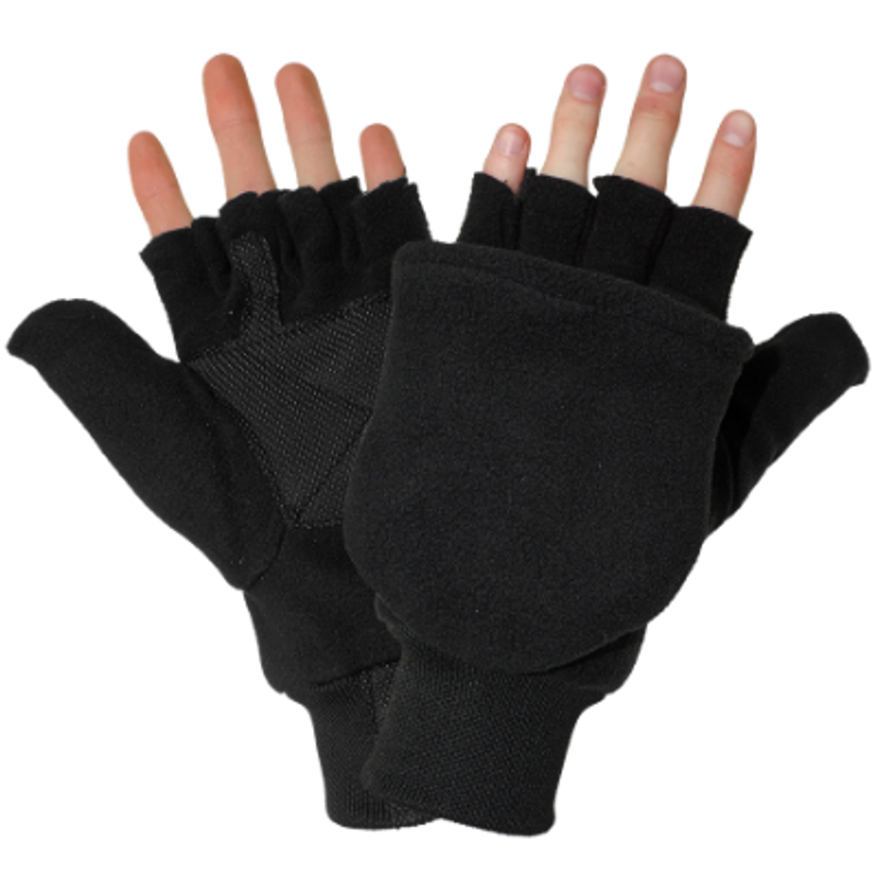 Ice Fishing Gloves Convertible Mittens Flip Fingerless Mitt with Thinsulate  3