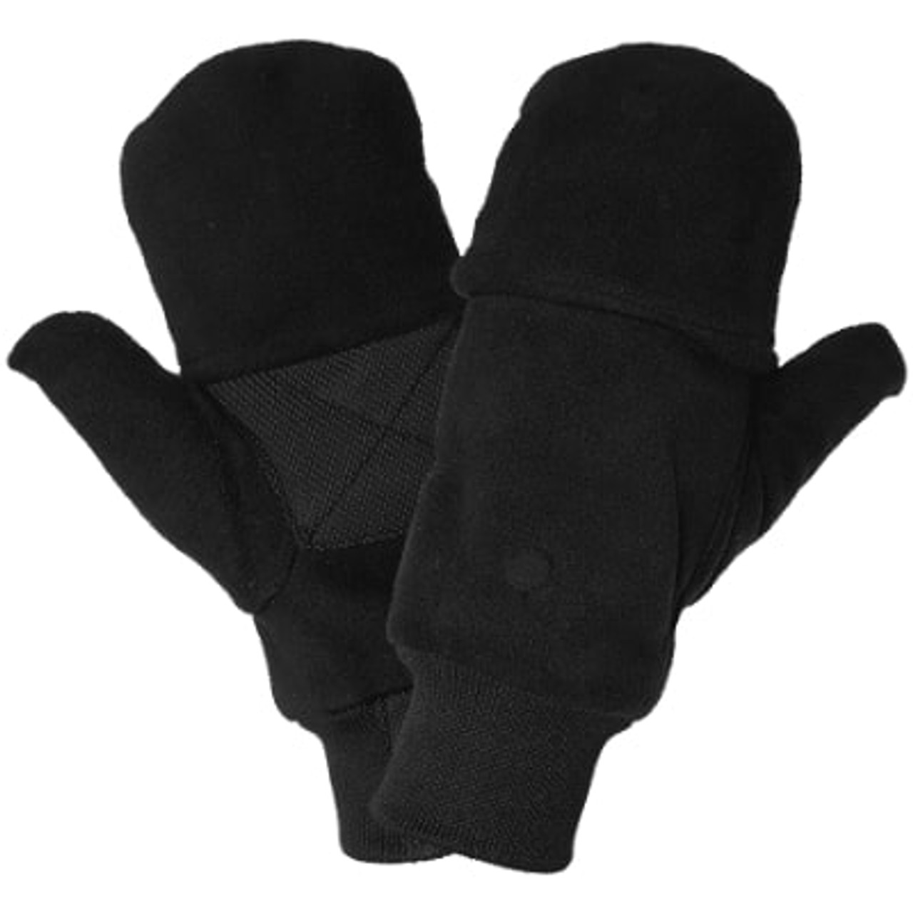 Unisex WinteFlex Insulated Convertible Mittens - Black / X-Small