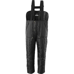 S233 black insulated freezer bib trousers, front view