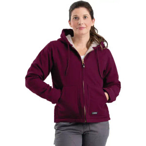 Plum Colored Wash Cotton Work Jacket For Ladies Plum Colored Wash Cotton Work Jacket For Ladies