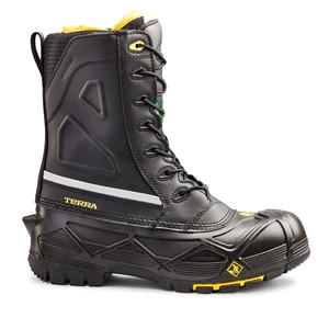 Crossbow R5605B black insulated safety boot, side view.