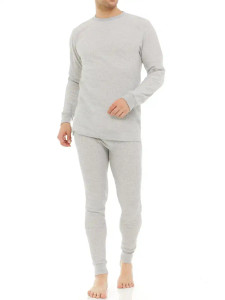 Thermal Baselayer Set in cotton-poly blend for cold weather Thermal Baselayer Set in cotton-poly blend for cold weather