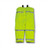 S302HV lime insulated freezer bib overalls with reflective bands, front view