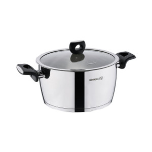 Korkmaz Nora 2 Piece 3.5 Liter Stainless Steel Casserole with Lid in Silver D970-A2992 Korkmaz Nora 2 Piece 3.5 Liter Stainless Steel Casserole with Lid in Silver D970-A2992
